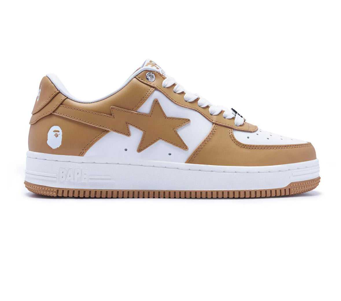 A Bathing Ape Bape Sta White Beige