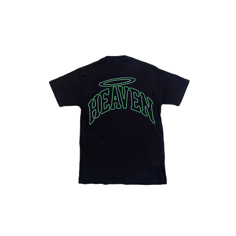 VIRGEN DE GUADALUPE/ARC LOGO TEE  (BLACK/GREEN)