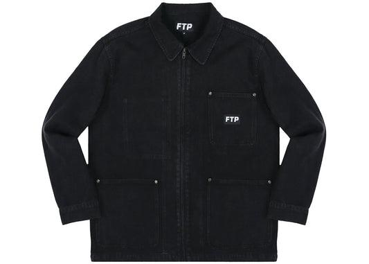 FTP Frayed Denim Logo Chore Jacket
