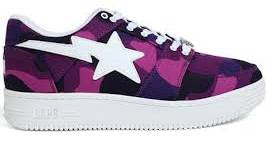 A Bathing Ape Bape Sta Low Purple Camo