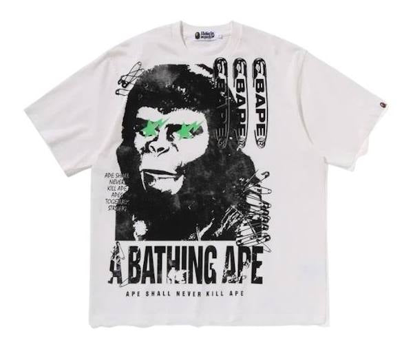 Bape Tee Multi Logo White