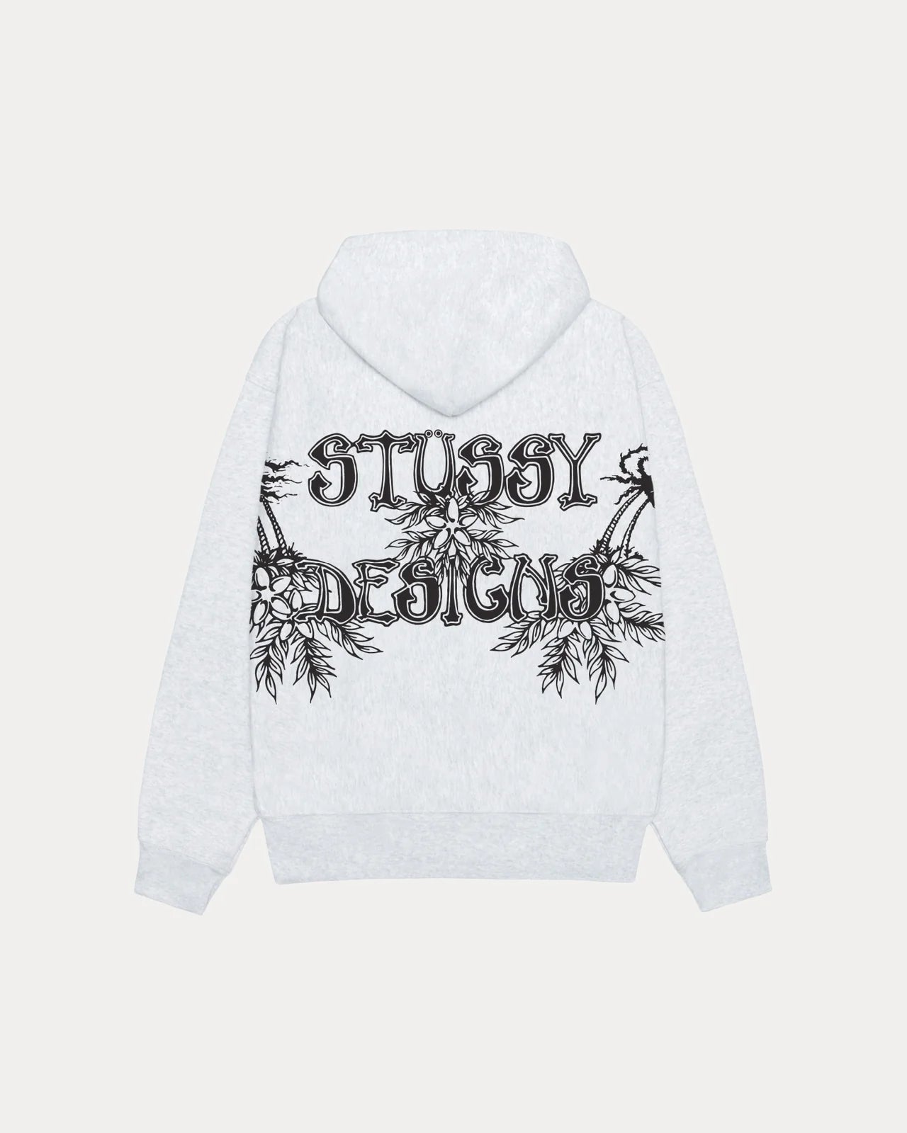 Stussy Wes Palms Hoodie Grey