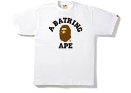 Bape College Tee White