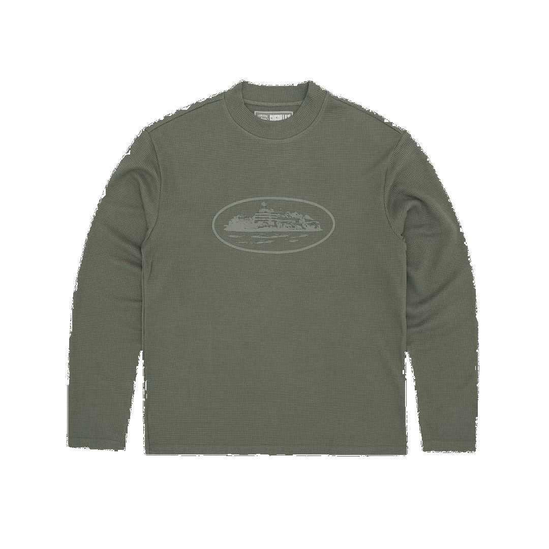 Corteiz Waffle L/S Green