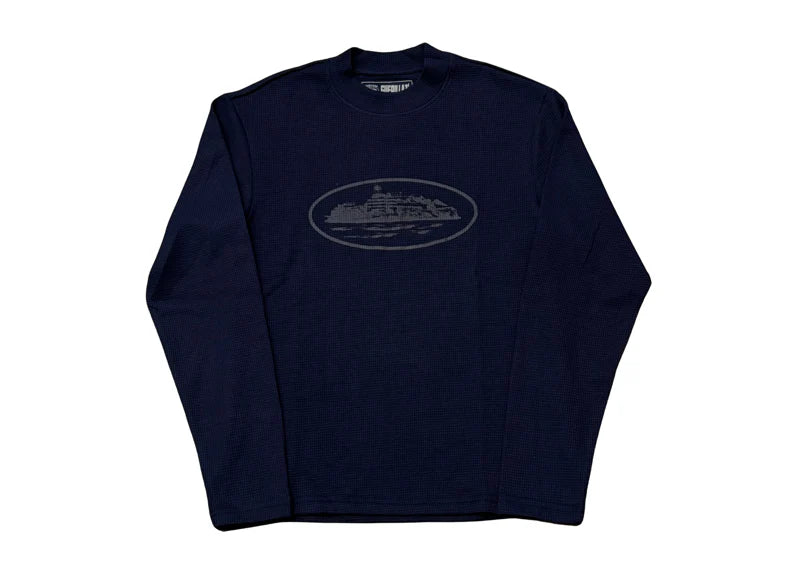 Corteiz Waffle L/S Navy