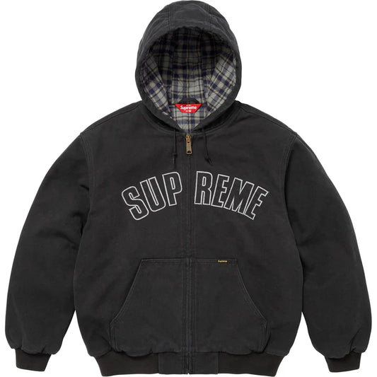Supreme Reflective Arc Hooded Work Jacket Black