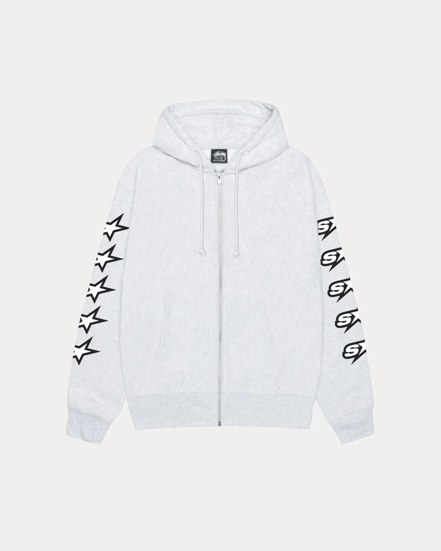 STUSSY SPEEDWAY ZIP HOODIE (ASH HEATHER)