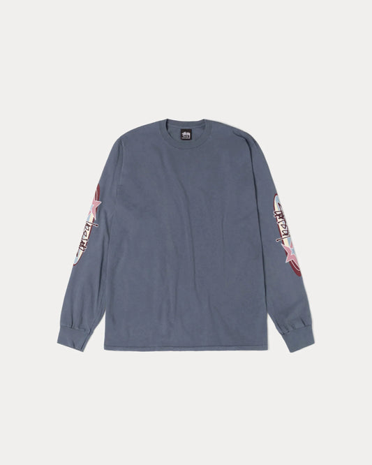 STUSSY TWO STAR PIGMENT DYED L/S (NAVY)