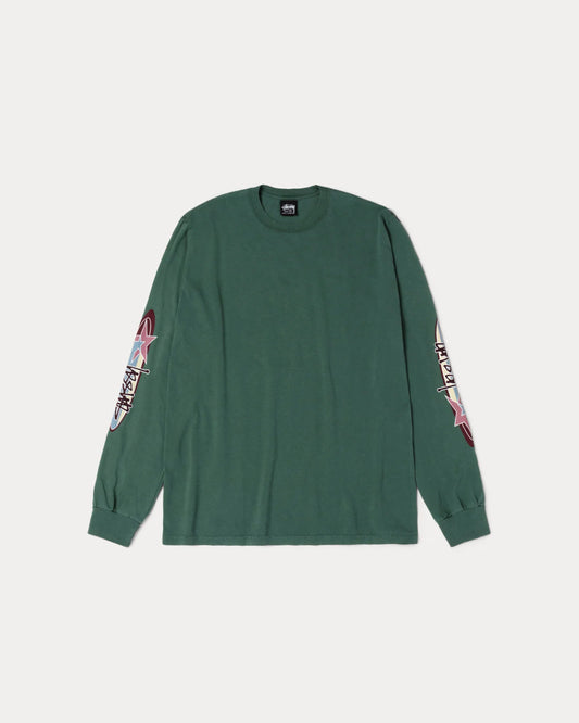 STUSSY TWO STAR PIGMENT DYED L/S (PINE)