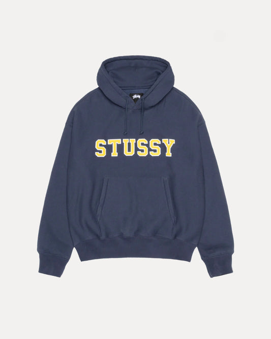 STUSSY APPLIQUÉ HOODIE (NAVY)