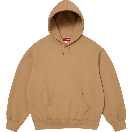 Supreme Satin Appliqué Hoodie (Light Tan)