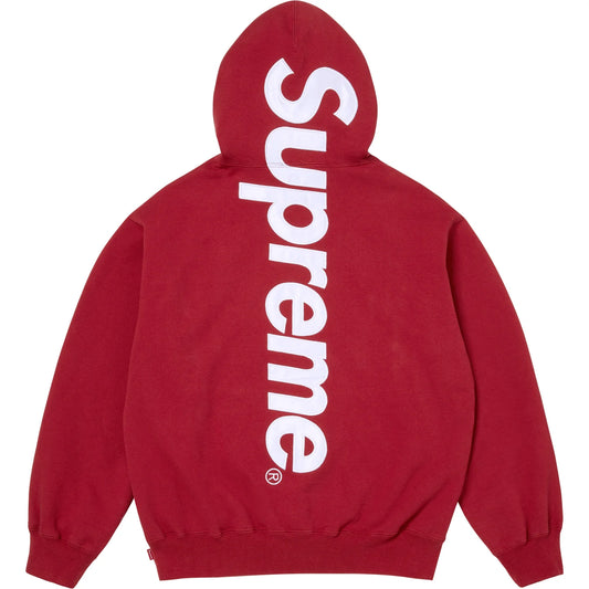 Supreme Satin Appliqué Hoodie (Dark Red)