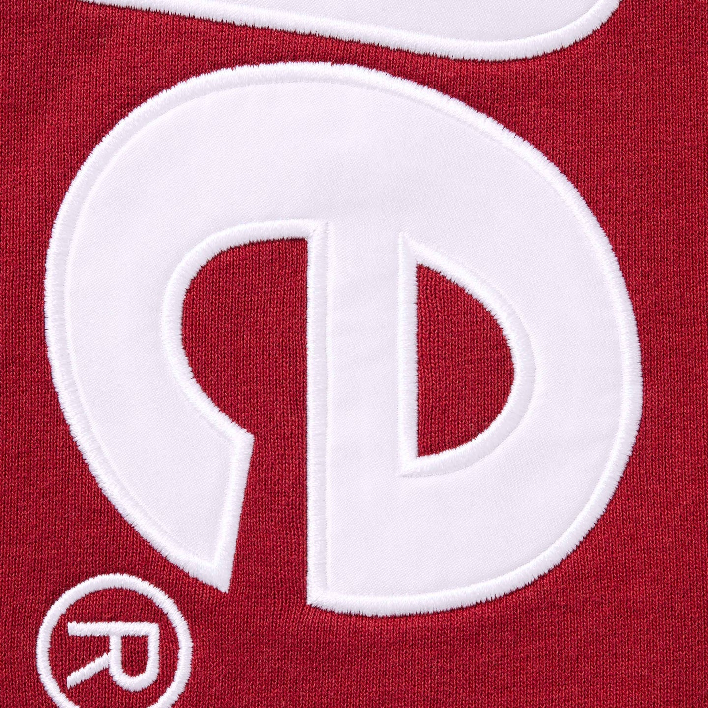 Supreme Satin Appliqué Hoodie (Dark Red)