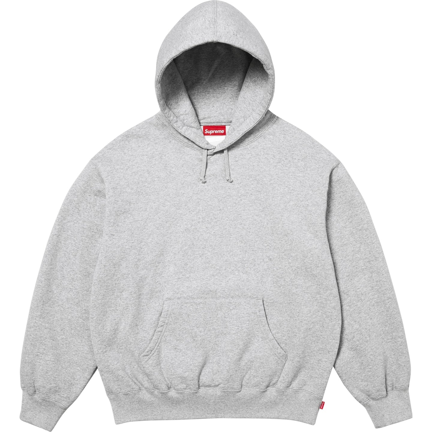 Supreme Satin Appliqué Hoodie (Heather Grey)