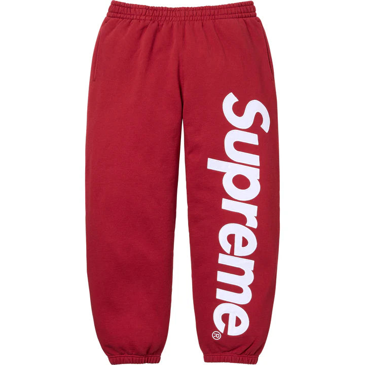 Supreme Satin Appliqué Sweatpants (Dark Red)