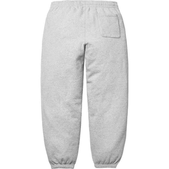 Supreme Satin Appliqué Sweatpants (Heather Grey)