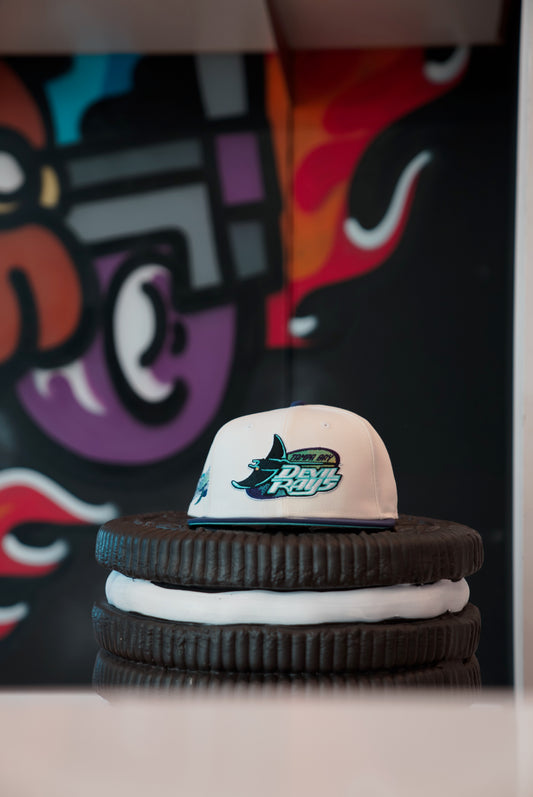 New Era Fitted Tampa Bay Rays Off-White/Turquoise/Purple