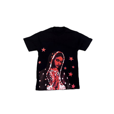 VIRGEN DE GUADALUPE/ARC LOGO TEE (BLACK/RED)