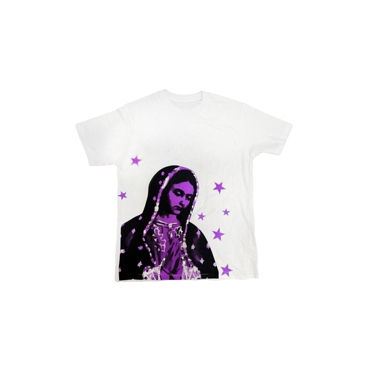 VIRGEN DE GUADALUPE/ARC LOGO TEE (WHITE/PINK)