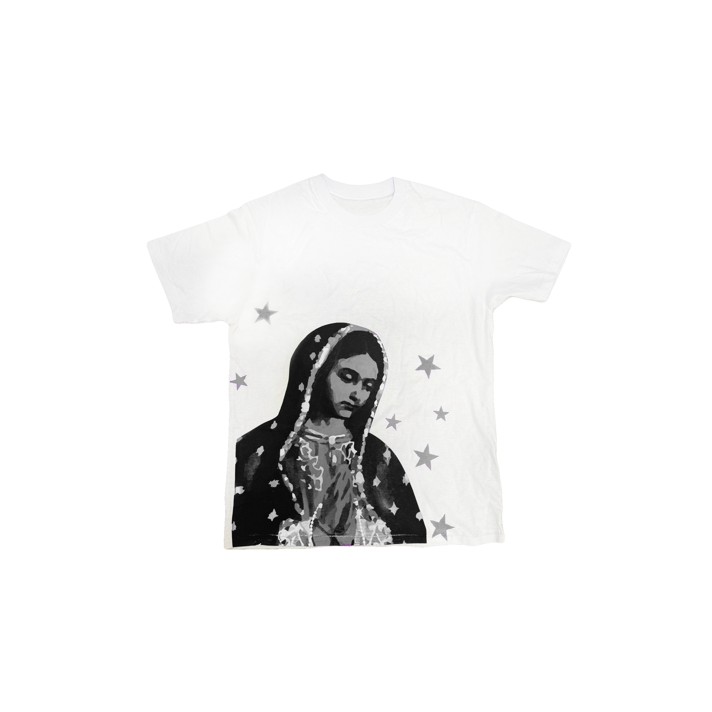VIRGEN DE GUADALUPE/ARC LOGO TEE (WHITE/BLACK)