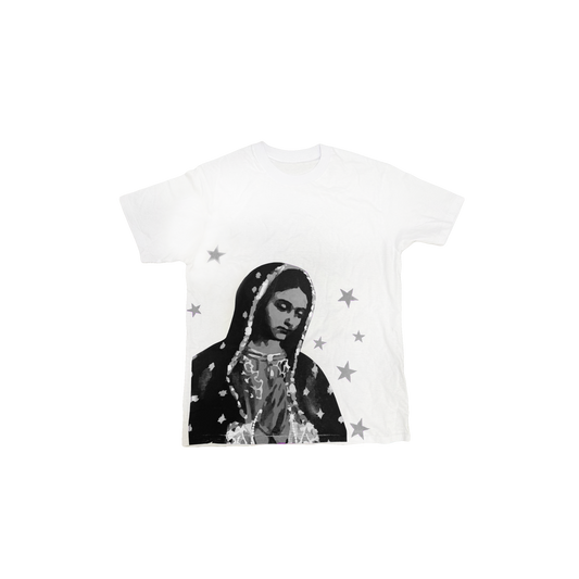 VIRGEN DE GUADALUPE/ARC LOGO TEE (WHITE/BLACK)