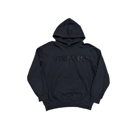 Heaven Arc Logo Rhinestone Hoodie Black/Black
