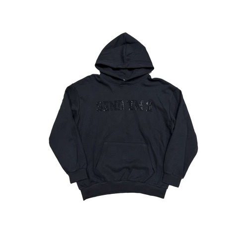 Heaven Arc Logo Rhinestone Hoodie Black/Black