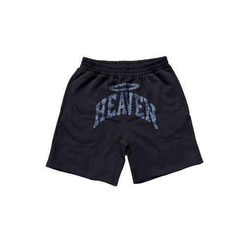 Heaven Arc Logo Rhinestone Short Black/Blue