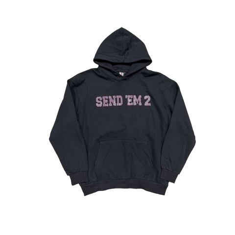 Heaven Arc Logo Rhinestone Hoodie Black/Pink