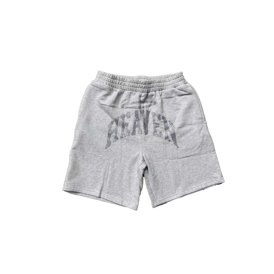 Heaven Arc Logo Rhinestone Short Grey/White
