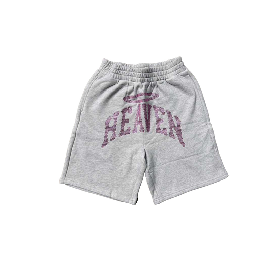 Heaven Arc Logo Rhinestone Short Grey/Pink