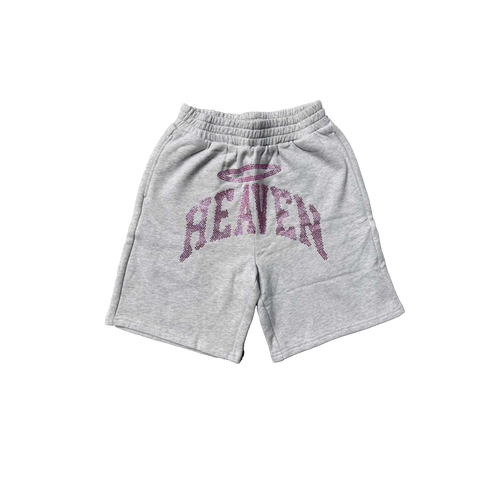 Heaven Arc Logo Rhinestone Short Grey/Pink