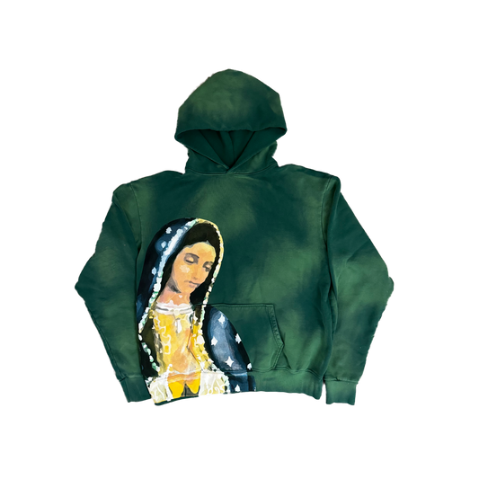 VIRGEN DE GUADALUPE MOSIAC HOODIE (GREEN)