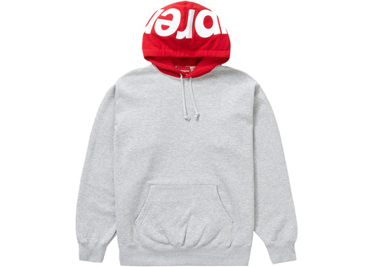 Supreme Contrast Hooded Sweatshirt Heather Grey